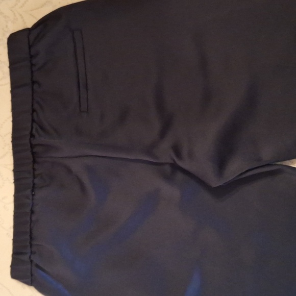 Banana Republic Navy Blue Satin Hayden Trouser Pants Flat Front 6 Ankle - Picture 5 of 9